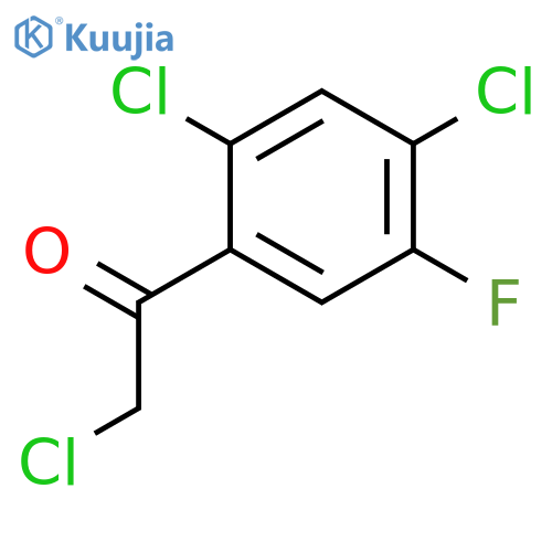 2-chloro-1-(2,4-dichloro-5-fluorophenyl)ethan-1-one structure
