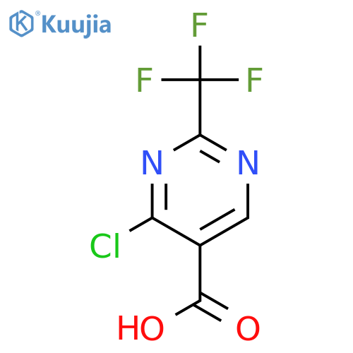 4-chloro-2-(trifluoromethyl)pyrimidine-5-carboxylic acid structure