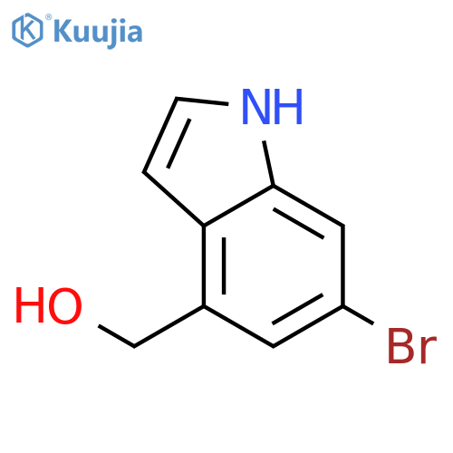 (6-bromo-1H-indol-4-yl)methanol structure
