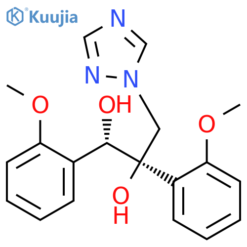 1,2-Propanediol,1,2-bis(2-methoxyphenyl)-3-(1H-1,2,4-triazol-1-yl)-, (1R,2S)-rel- structure