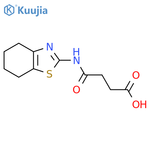 3-[(4,5,6,7-tetrahydro-1,3-benzothiazol-2-yl)carbamoyl]propanoic acid structure