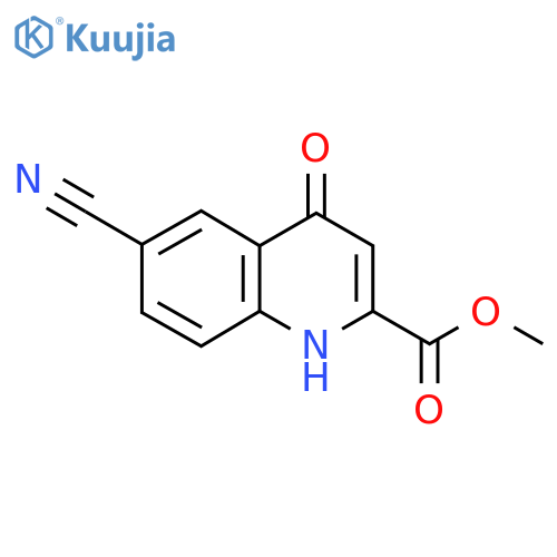 6-Cyano-4-oxo-1,4-dihydro-quinoline-2-carboxylic Acid Methyl Ester structure