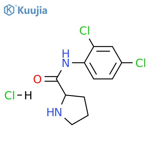 N-(2,4-dichlorophenyl)pyrrolidine-2-carboxamide hydrochloride structure
