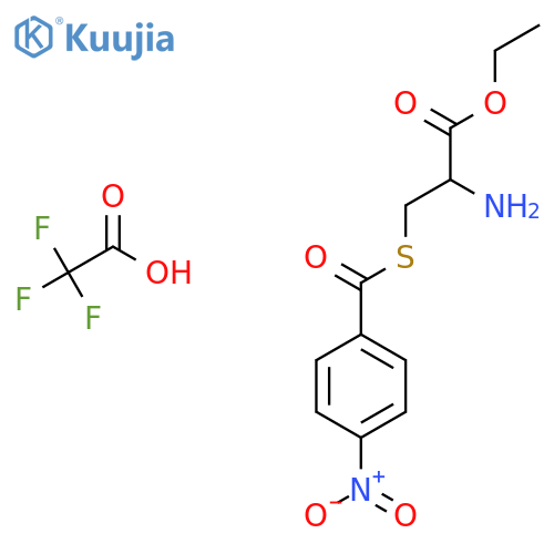 Ethyl 2-amino-3-(4-nitrobenzoylsulfanyl)propanoate; trifluoroacetic acid structure