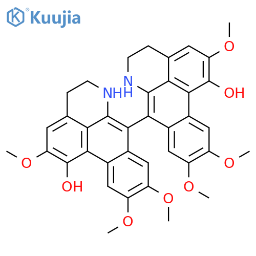 [7,7'-Bi-4H-dibenzo[de,g]quinoline]-1,1'-diol,5,5',6,6'-tetrahydro-2,2',9,9',10,10'-hexamethoxy- structure