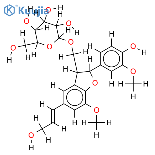 (7R,8S)-dehydrodiconiferyl alcohol 9-O-beta-D-glucopyranoside structure