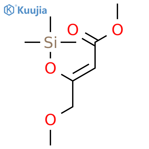 2-Butenoic acid, 4-methoxy-3-[(trimethylsilyl)oxy]-, methyl ester, (E)- structure