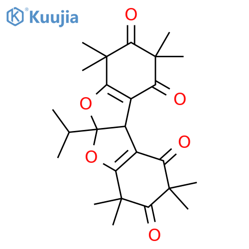 5a-isopropyl-2,2,4,4,7,7,9,9-octamethyl-7,10b-dihydro-4H,5aH-benzo[b]benzo[4,5]furo[3,2-d]furan-1,3,8,10-tetraone structure