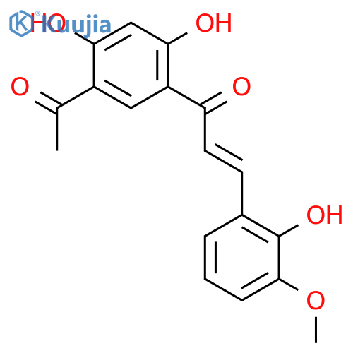 2-Propen-1-one,1-(5-acetyl-2,4-dihydroxyphenyl)-3-(2-hydroxy-3-methoxyphenyl)- structure
