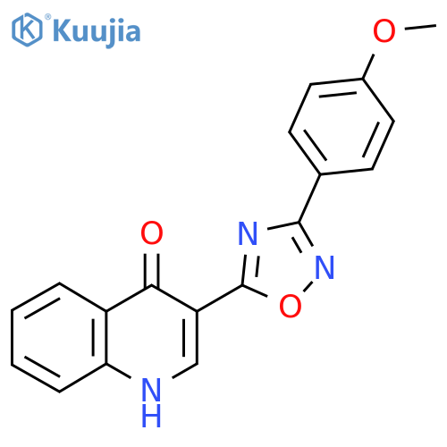3-[3-(4-methoxyphenyl)-1,2,4-oxadiazol-5-yl]-1,4-dihydroquinolin-4-one structure