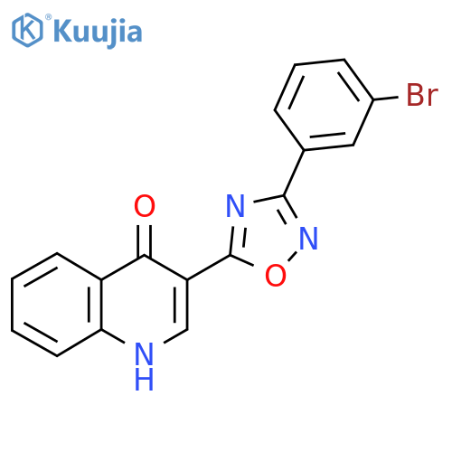 3-[3-(3-bromophenyl)-1,2,4-oxadiazol-5-yl]-1,4-dihydroquinolin-4-one structure