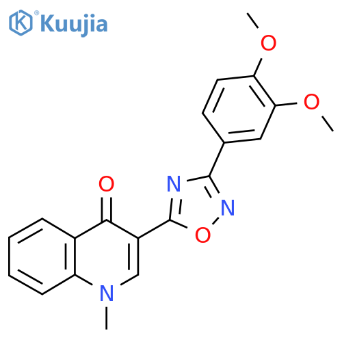 3-[3-(3,4-dimethoxyphenyl)-1,2,4-oxadiazol-5-yl]-1-methyl-1,4-dihydroquinolin-4-one structure