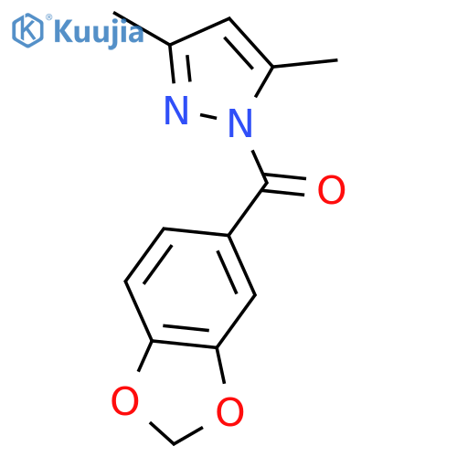 Methanone,1,3-benzodioxol-5-yl(3,5-dimethyl-1H-pyrazol-1-yl)- structure