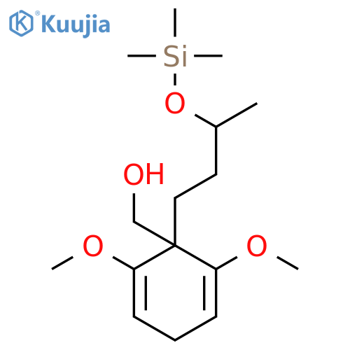 2,5-Cyclohexadiene-1-methanol, 2,6-dimethoxy-1-[3-[(trimethylsilyl)oxy]butyl]- structure