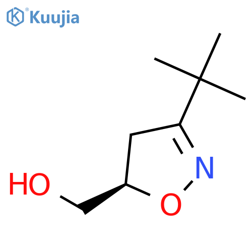 [(5R)-3-tert-butyl-4,5-dihydro-1,2-oxazol-5-yl]methanol structure