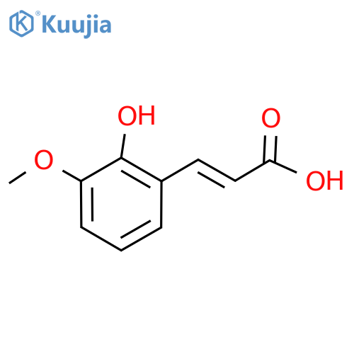 3-(2-hydroxy-3-methoxyphenyl)prop-2-enoic acid structure