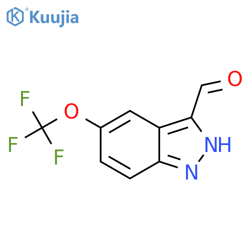 5-(trifluoromethoxy)-1H-indazole-3-carbaldehyde structure