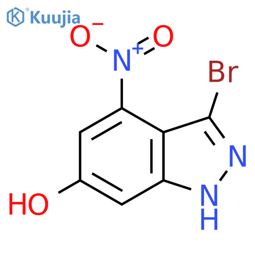 3-Bromo-6-hydroxy-4-nitro-1H-indazole structure