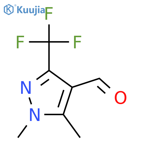 1,5-Dimethyl-3-(trifluoromethyl)-1H-pyrazole-4-carbaldehyde structure