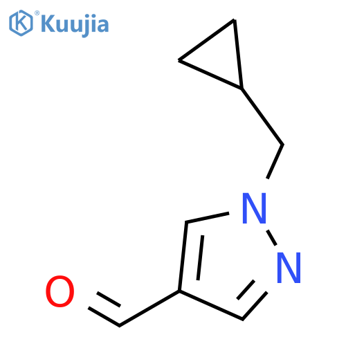 1-(cyclopropylmethyl)-1H-pyrazole-4-carbaldehyde structure