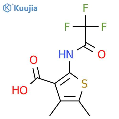 4,5-dimethyl-2-(trifluoroacetamido)thiophene-3-carboxylic acid structure