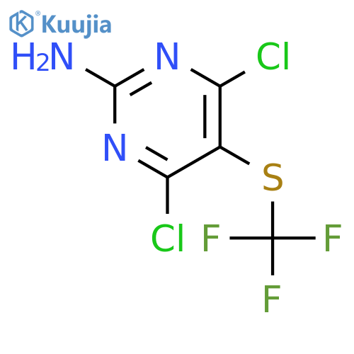 2-Pyrimidinamine, 4,6-dichloro-5-[(trifluoromethyl)thio]- structure