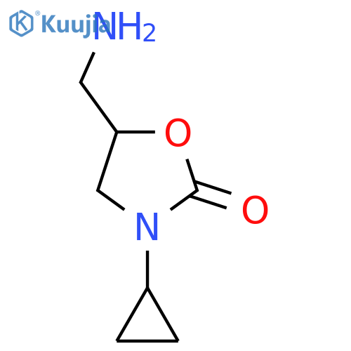 5-(aminomethyl)-3-cyclopropyl-1,3-oxazolidin-2-one structure