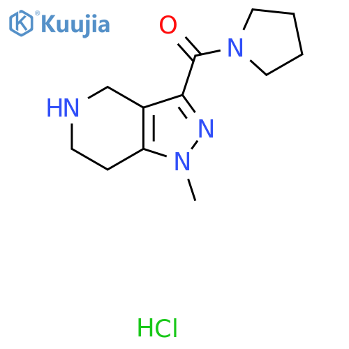1-Methyl-3-(pyrrolidin-1-ylcarbonyl)-4,5,6,7-tetrahydro-1H-pyrazolo4,3-cpyridine hydrochloride structure