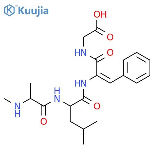 Glycine, N-[(Z)-a,b-didehydro-N-[N-(N-methyl-L-alanyl)-L-leucyl]phenylalanyl]-(9CI) structure