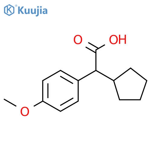 2-cyclopentyl-2-(4-methoxyphenyl)acetic acid structure