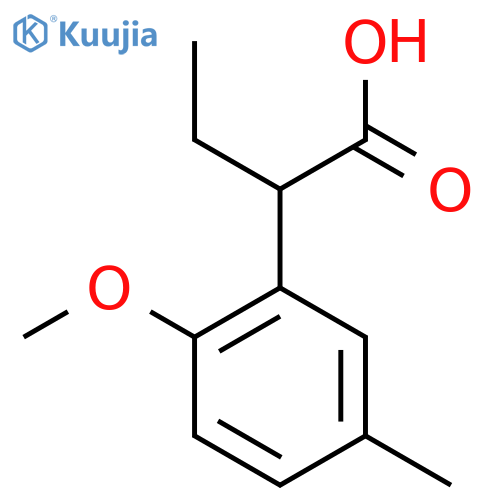 2-(2-methoxy-5-methylphenyl)butanoic acid structure