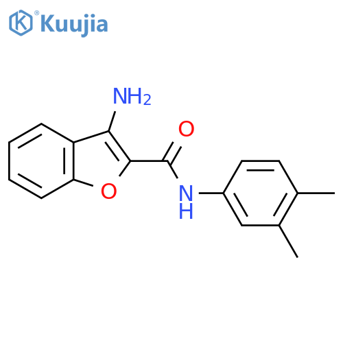3-Amino-N-(3,4-dimethylphenyl)-1-benzofuran-2-carboxamide structure