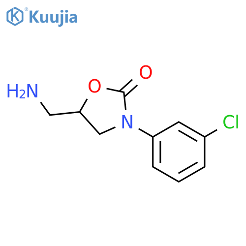 5-(aminomethyl)-3-(3-chlorophenyl)-1,3-oxazolidin-2-one structure