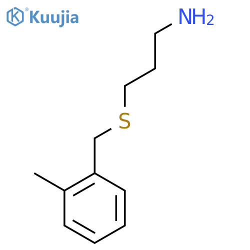 3-(2-Methylbenzyl)thio-1-propanamine structure