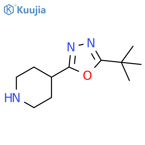 4-(5-tert-Butyl-1,3,4-oxadiazol-2-yl)piperidine structure