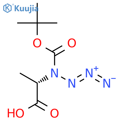 Alanine,3-azido-N-[(1,1-dimethylethoxy)carbonyl]- structure