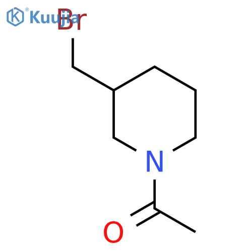 1-(3-Bromomethyl-piperidin-1-yl)-ethanone structure