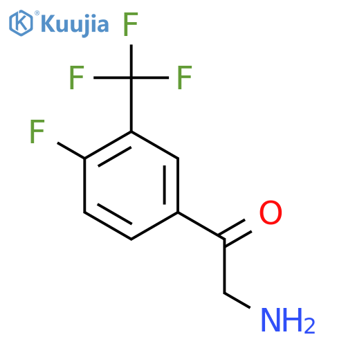 2-amino-1-4-fluoro-3-(trifluoromethyl)phenylethan-1-one structure