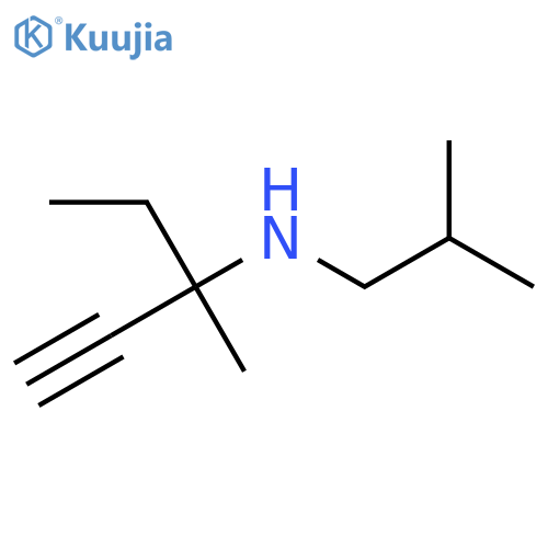 (3-Methylpent-1-yn-3-yl)(2-methylpropyl)amine structure