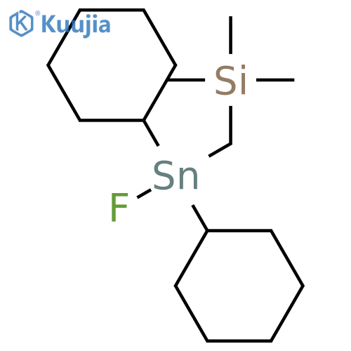 Silane, [(dicyclohexylfluorostannyl)methyl]trimethyl- structure