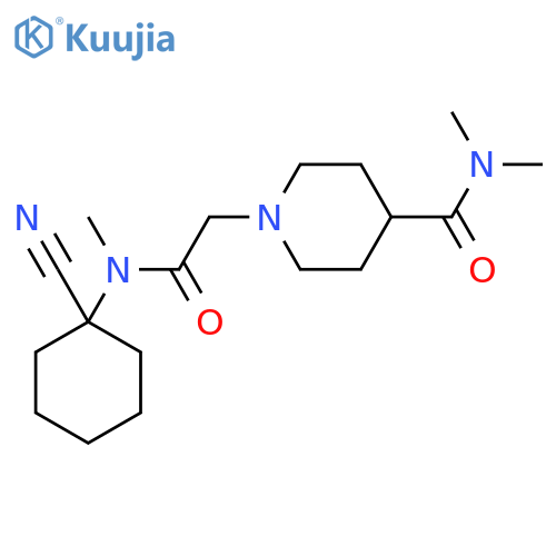 1-{[(1-cyanocyclohexyl)(methyl)carbamoyl]methyl}-N,N-dimethylpiperidine-4-carboxamide structure