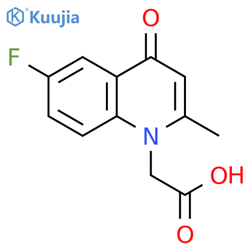 2-(6-fluoro-2-methyl-4-oxoquinolin-1(4H)-yl)acetic acid structure