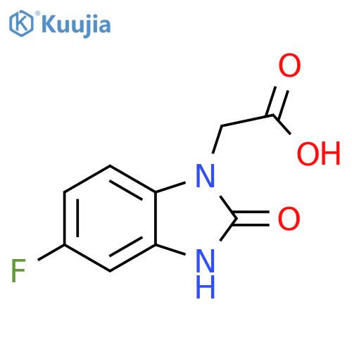 2-5-Fluoro-2-oxo-2,3-dihydrobenzo[d]imidazol-1-ylacetic acid structure