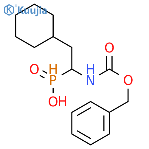 [(1r)-1-(benzyloxycarbonylamino)-2-cyclohexyl-ethyl]phosphinic Ac Id structure