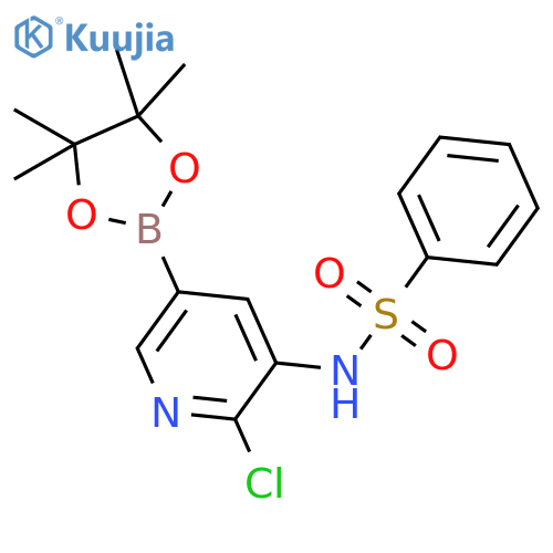 2-Chloro-3-phenylsulfonamidopyridine-5-boronic Acid Pinacol Ester structure