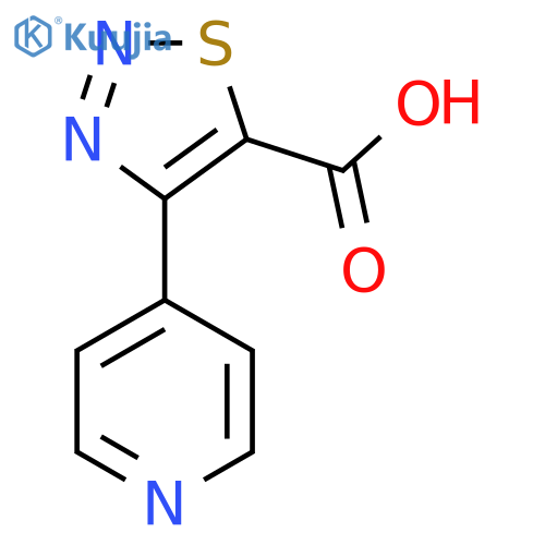 4-(Pyridin-4-yl)-1,2,3-thiadiazole-5-carboxylic acid structure