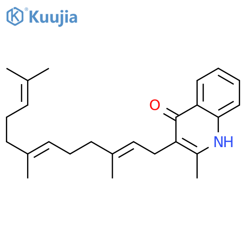4(1H)-Quinolinone,2-methyl-3-[(2E,6E)-3,7,11-trimethyl-2,6,10-dodecatrien-1-yl]- structure