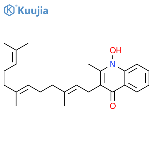 4(1H)-Quinolinone,1-hydroxy-2-methyl-3-[(2E,6E)-3,7,11-trimethyl-2,6,10-dodecatrien-1-yl]- structure