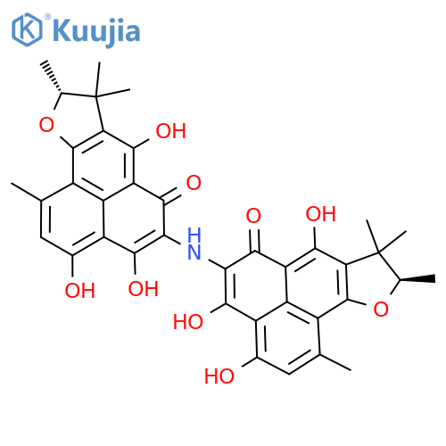 6H-Phenaleno[1,2-b]furan-6-one, 5,5'-iminobis[8,9-dihydro-3,4,7-trihydroxy-1,8,8,9-tetramethyl-, (9R,9'R)- (9CI) structure