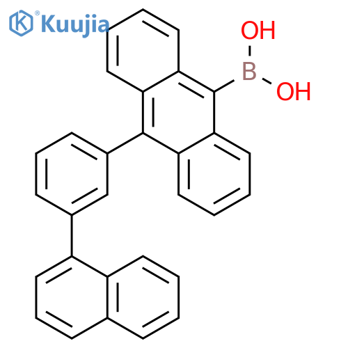 10-(3-(naphthalen-1-yl)phenyl)anthracene-9-boronic acid structure